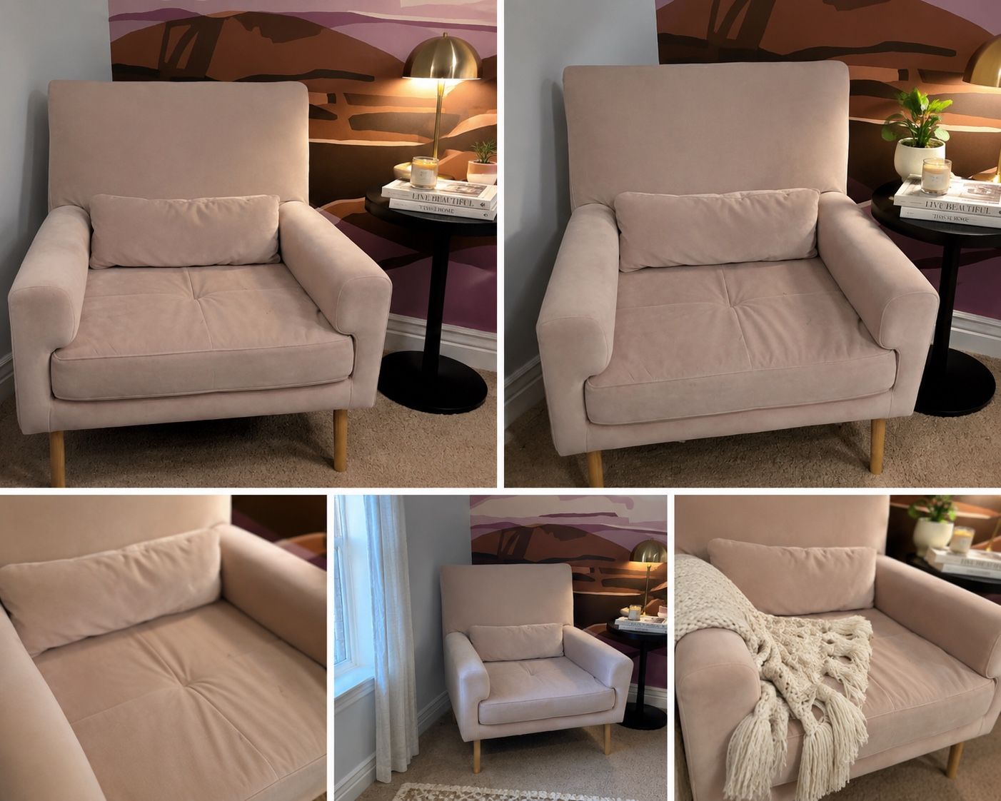 Blush Pink Rocking Chair