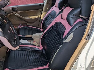 Black & Pink Full Car Seat Cover Set