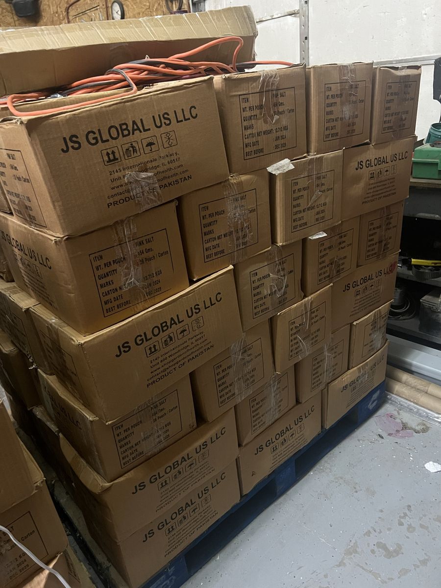 Pallet of salt garden of health 1 lb bags