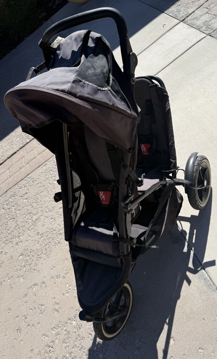 Phil&Teds black double stroller