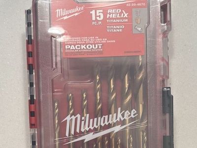 Brand New Milwaukee 15 Piece SHOCKWAVE Impact Duty Titanium Drill Bit Set.