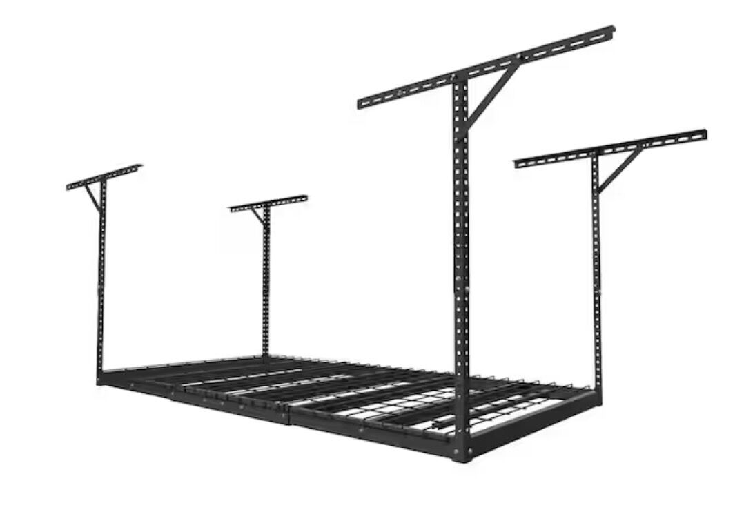 FLEXIMOUNTS Max Series 36 in. W x 72 in. D Heavy Duty Ceiling Mounted Garage Rack