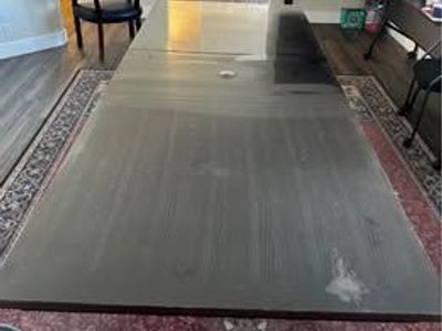 Large Dark Wood Trestle Conference Table