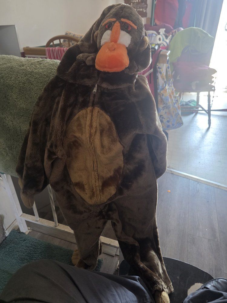 Plush Monkey / Baboon Full-Body Costume Jumpsuit with Hood
