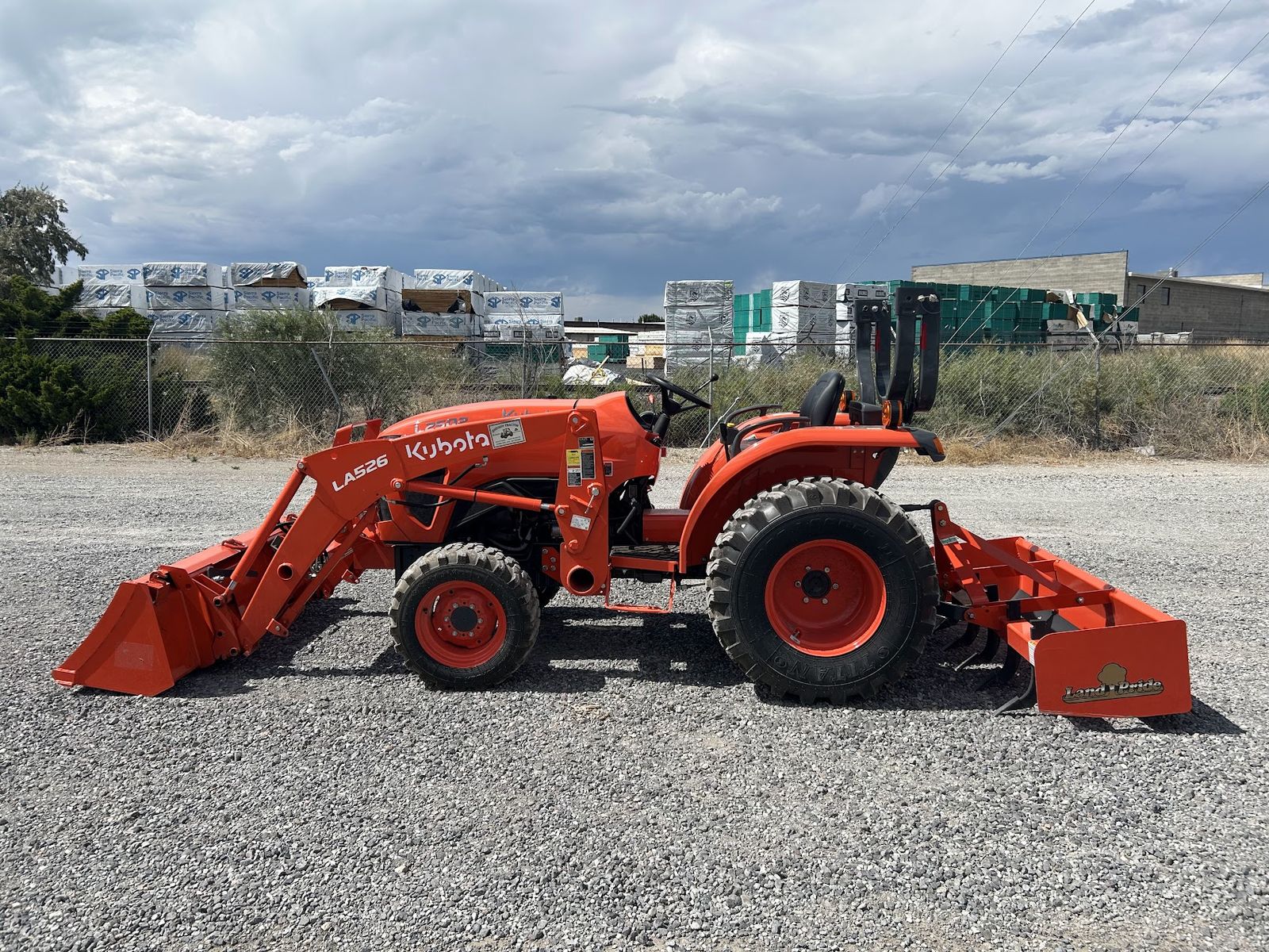 Kubota L2502 with Loader and 72" Box Blade