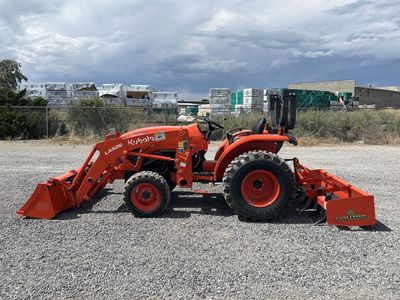 Kubota L2502 with Loader and 72" Box Blade