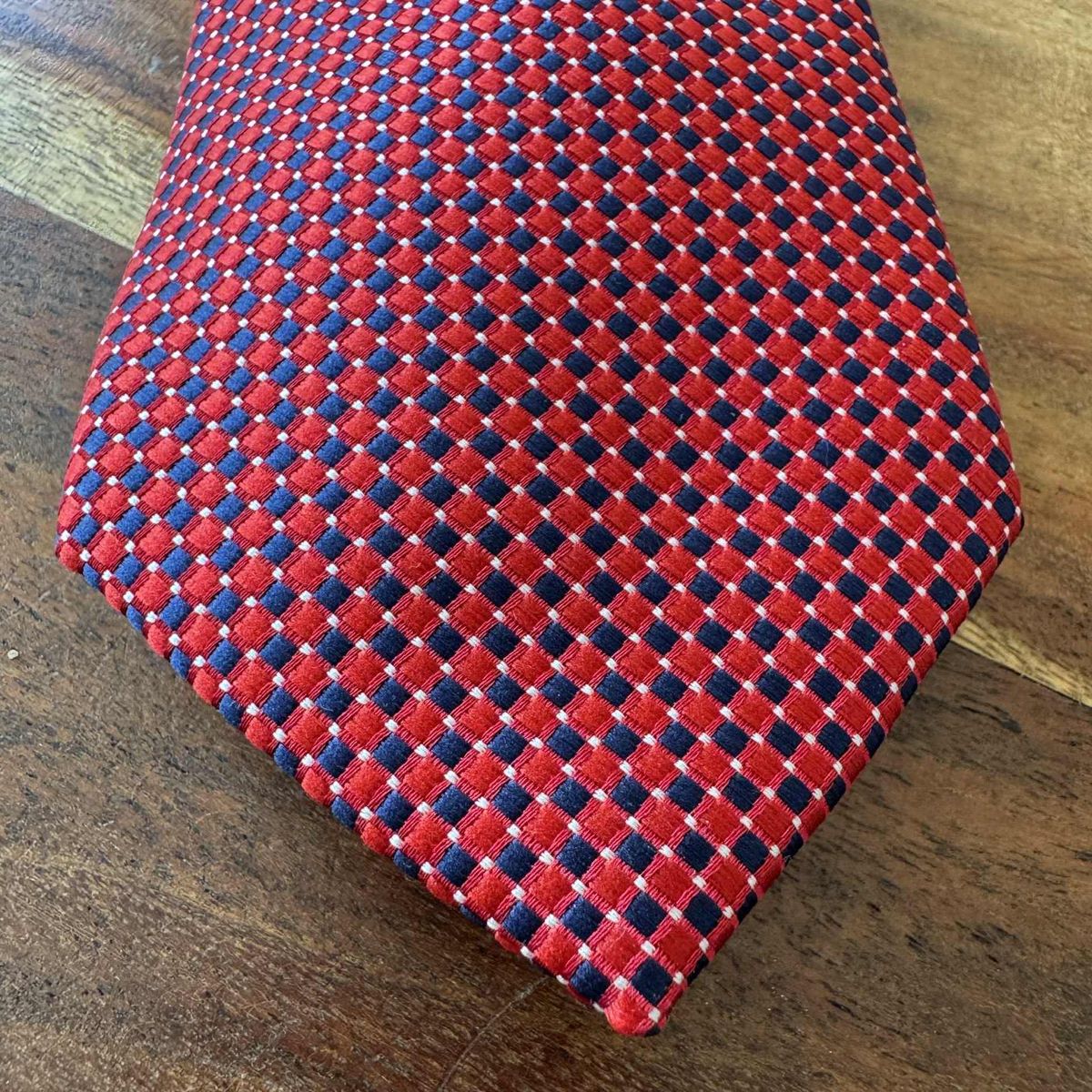 NAUTICA 100% Polyester Neck Tie - Red, Navy, White - 58" x 3"