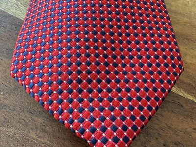 NAUTICA 100% Polyester Neck Tie - Red, Navy, White - 58" x 3"