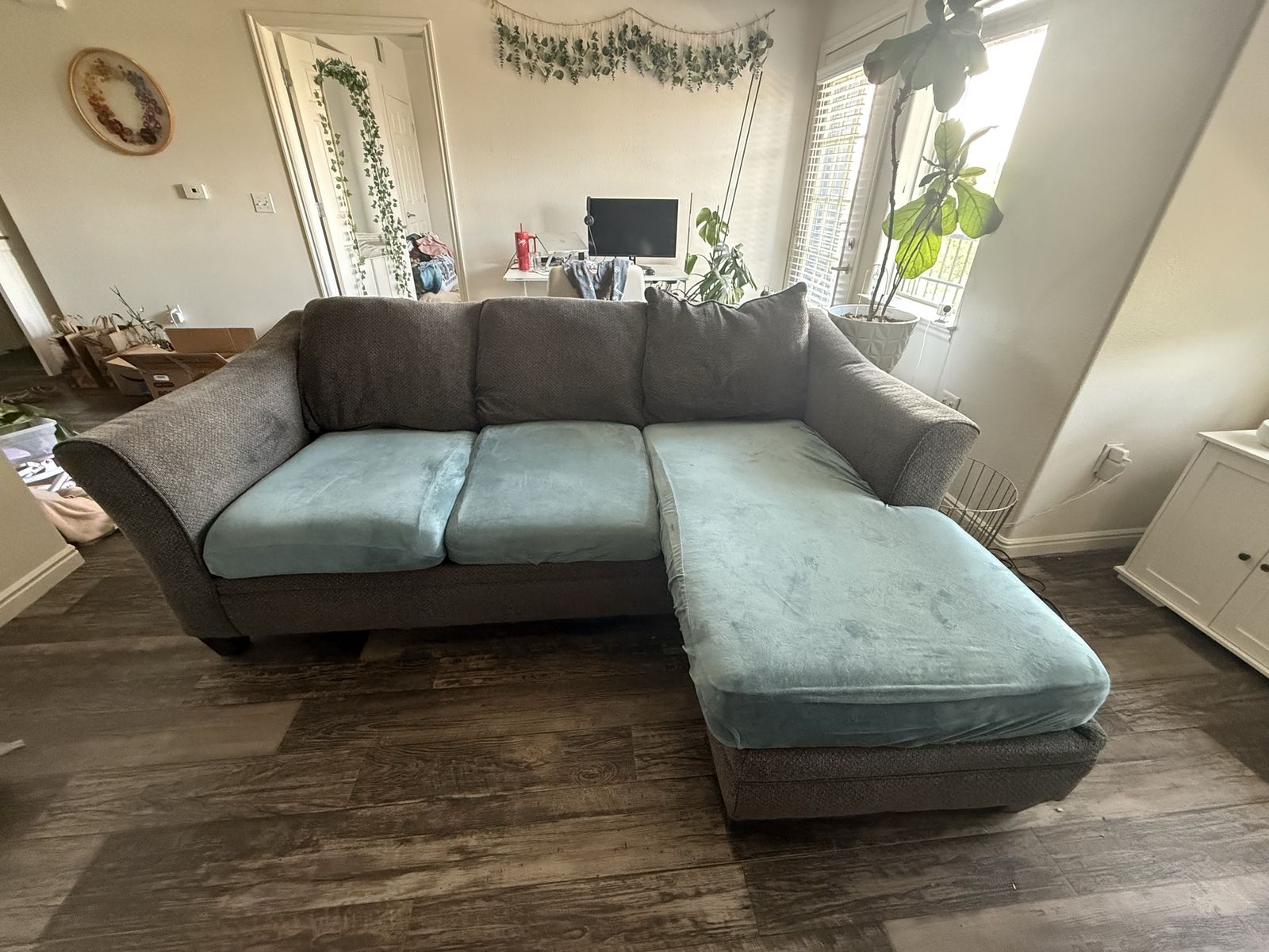Free Gray Sectional Sofa