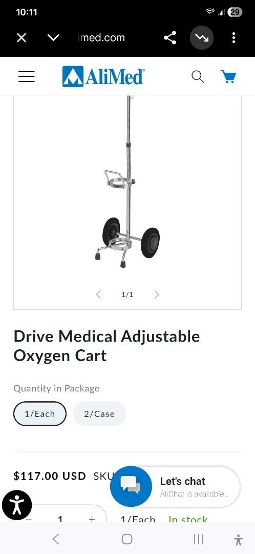 Oxygen Tank Cart