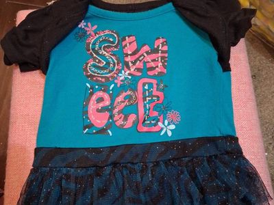 George 12 mo Blue Pink Green dress