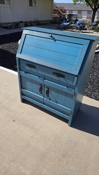Blue Cabinet/Secretary Desk