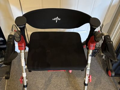 Medline Mobility Rollator Walker with Seat and Wheels