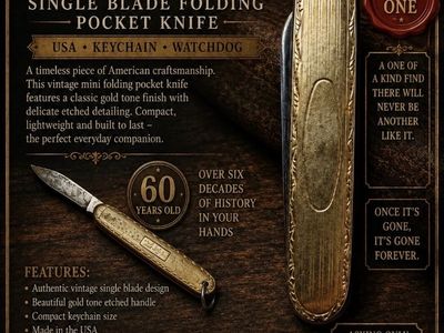 Vintage Gold Tone Pocket Knife