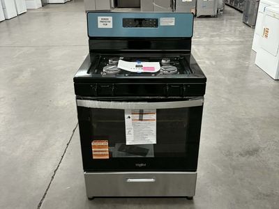NEW WHIRLPOOL 4 BURNER GAS RANGE STAINLESS