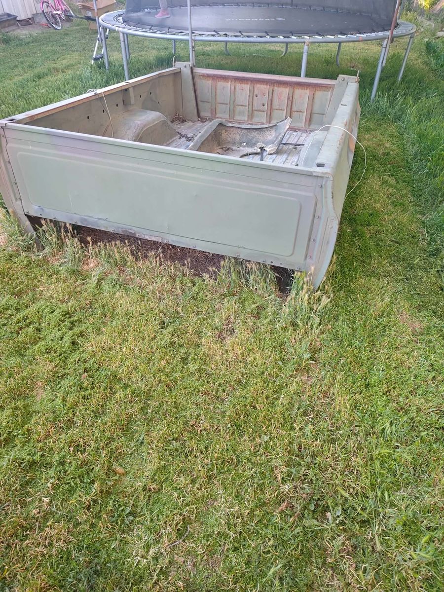 Vintage Truck Bed - Green Camo Finish, Used Condition