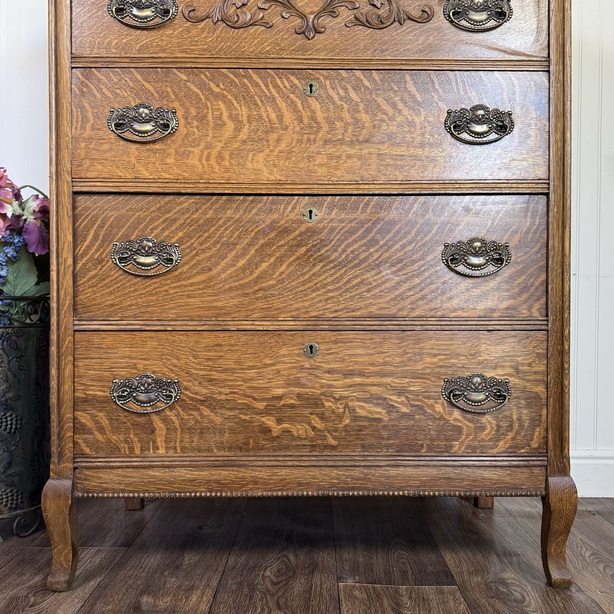 Antique Tiger Oak Serpentine 5-Drawer Dresser | Dressers | KSL Classifieds