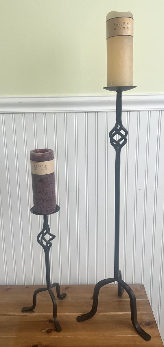Rod Iron Candle holders