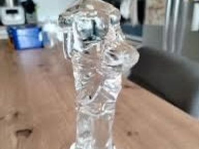 Clear Glass Figurine Statue of Woman Figure Sculpture