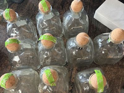 Empty Patron Silver Tequila Bottles 750ml with Corks