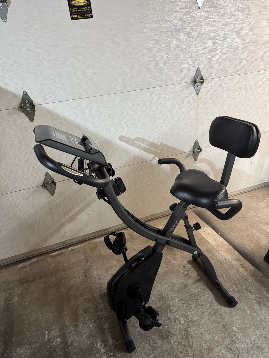 BulbHead Slim Cycle Stationary Exercise Bike with Digital Monitor