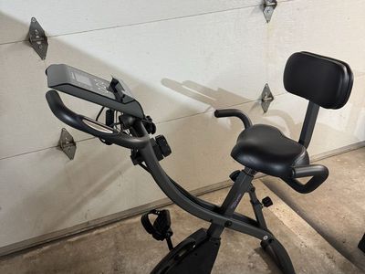 BulbHead Slim Cycle Stationary Exercise Bike with Digital Monitor