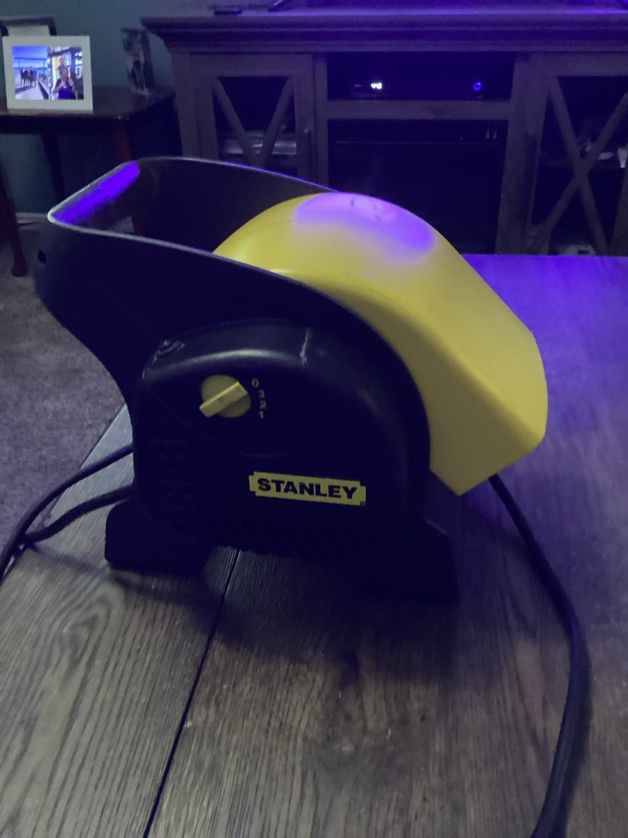 Stanley Blower Fan ST-310-124 3-Speed Utility Fan Air Mover, Yellow/Black