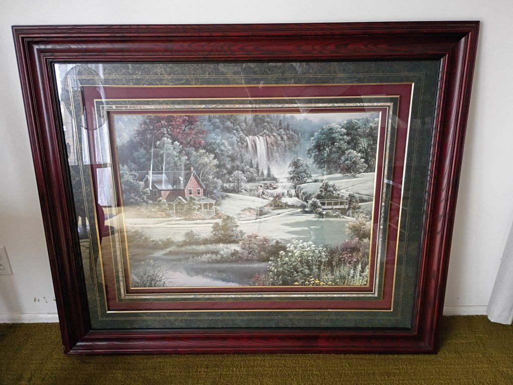 large beautiful painting of Spring falls