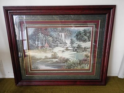 large beautiful painting of Spring falls