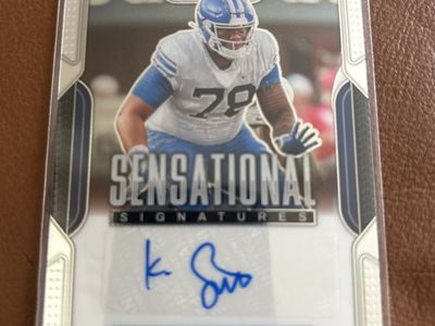 BYU Cougars Rookie Autograph Certified Panini Prizm Draft Picks Kingsley Suamataia "Sensational Signatures" Auto Card w/COA