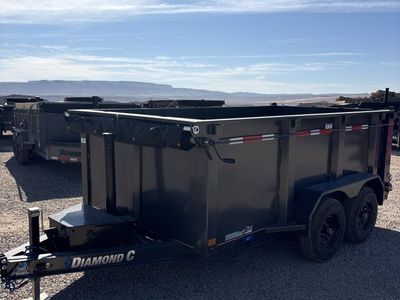 Diamond C MDT 206 6.5x12 ft Dump Trailer 44" Sides 10K GVWR Telescopic