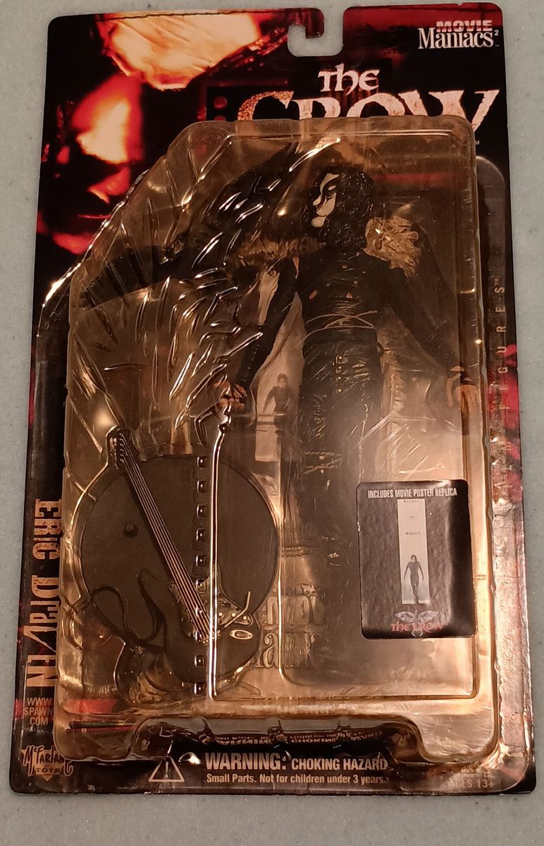 McFarlane Toys 1999 Movie Maniacs Eric Draven the Crow Action Figure Loose