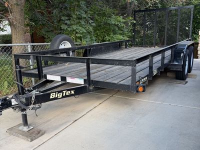 7x16 Big Tex Dual Axel Trailer with Brakes!