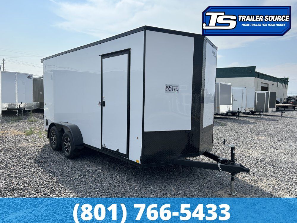 7x16 Look ST DLX Enclosed Cargo Trailer - 7'0" Interior - 7K GVWR - .080 PolyCor, Alloy Wheels, Black Out Package, Rear Spoiler