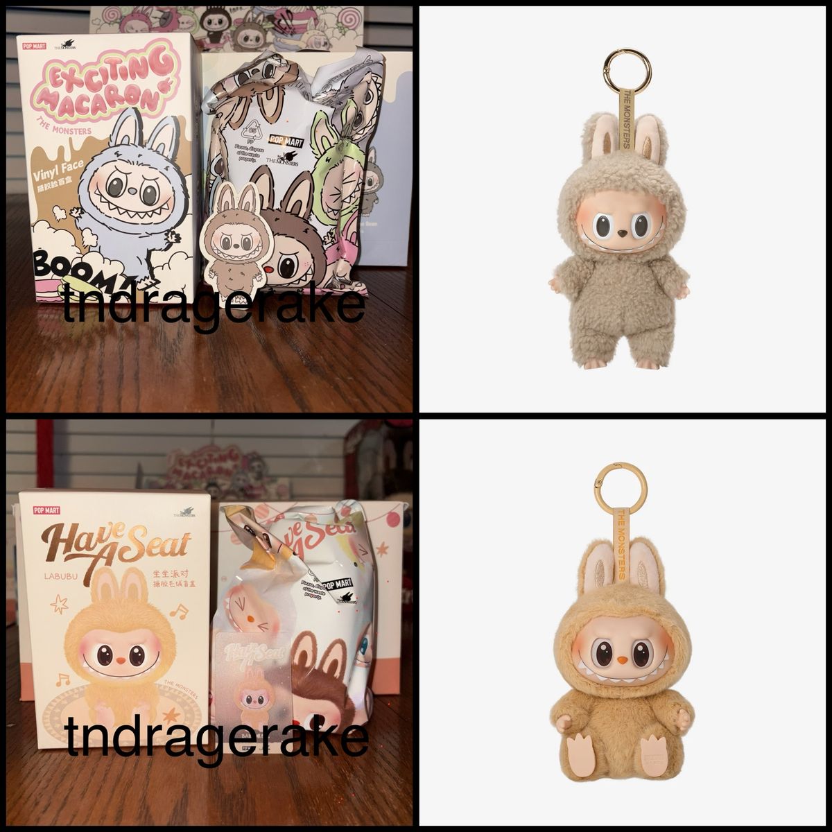 POP MART x The Monsters Labubu - Exciting Macaron and Have A Seat Series Vinyl Plush Pendant