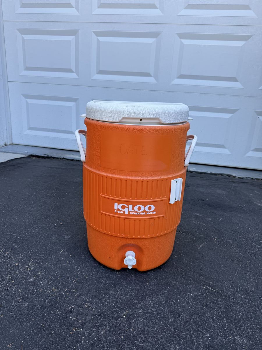 Igloo 5-Gallon Water Cooler & Igloo Blue Roller Cooler - Good Condition