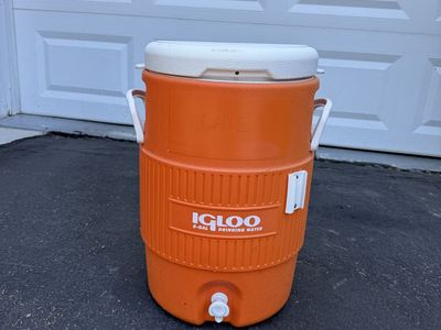 Igloo 5-Gallon Water Cooler & Igloo Blue Roller Cooler - Good Condition