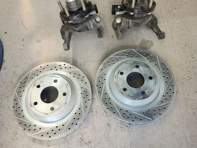 Mustang 2 front Spindles with Baer Rotors