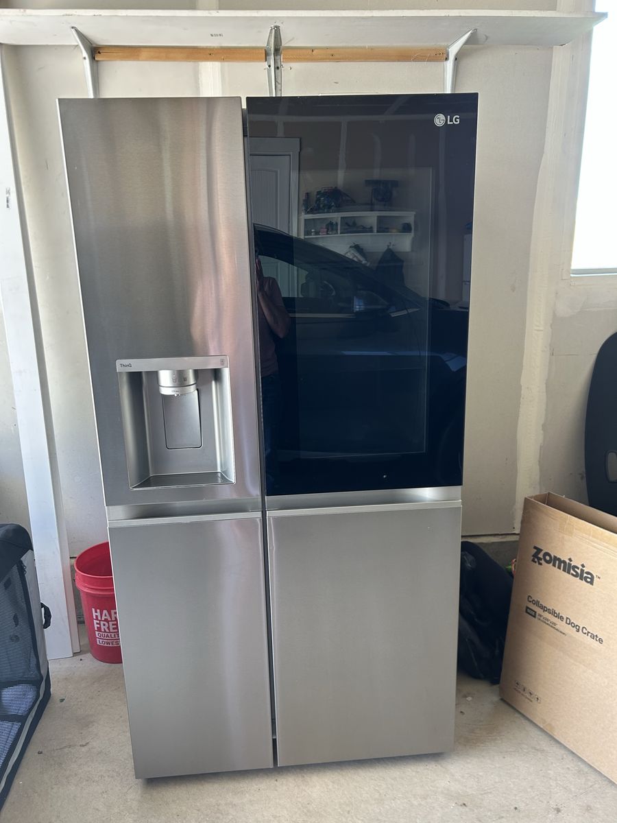 LG InstaView side by side refrigerator