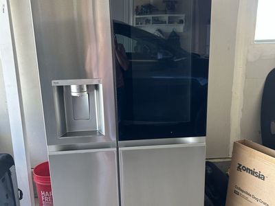 LG InstaView side by side refrigerator