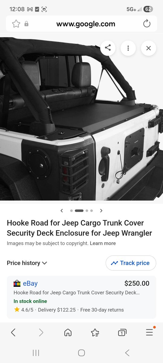 Jeep cargo cover