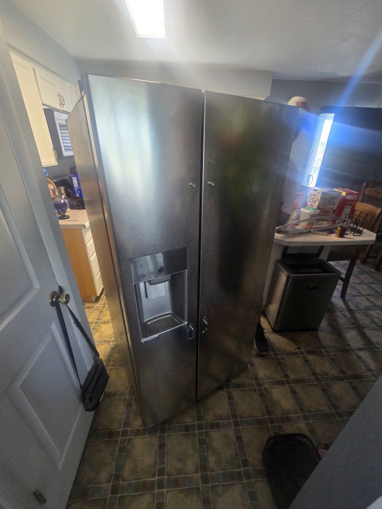 FREE***Used Stainless Steel Side-by-Side Refrigerator with Ice & Water Dispenser