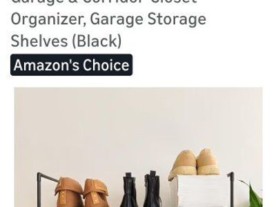 New in Box! 3-Tier Black Shoe Rack