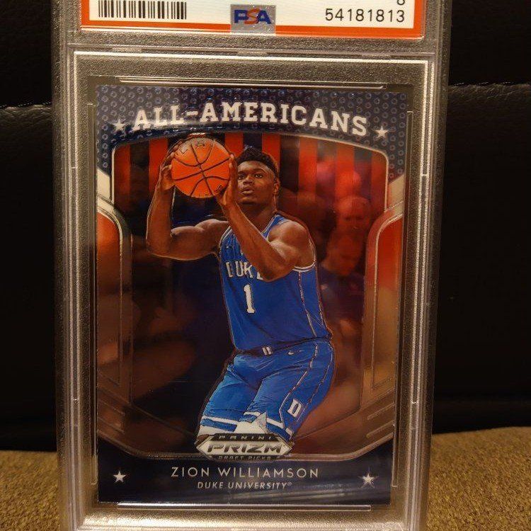 Zion Williamson Prizm DP All-American PSA 8 Rookie