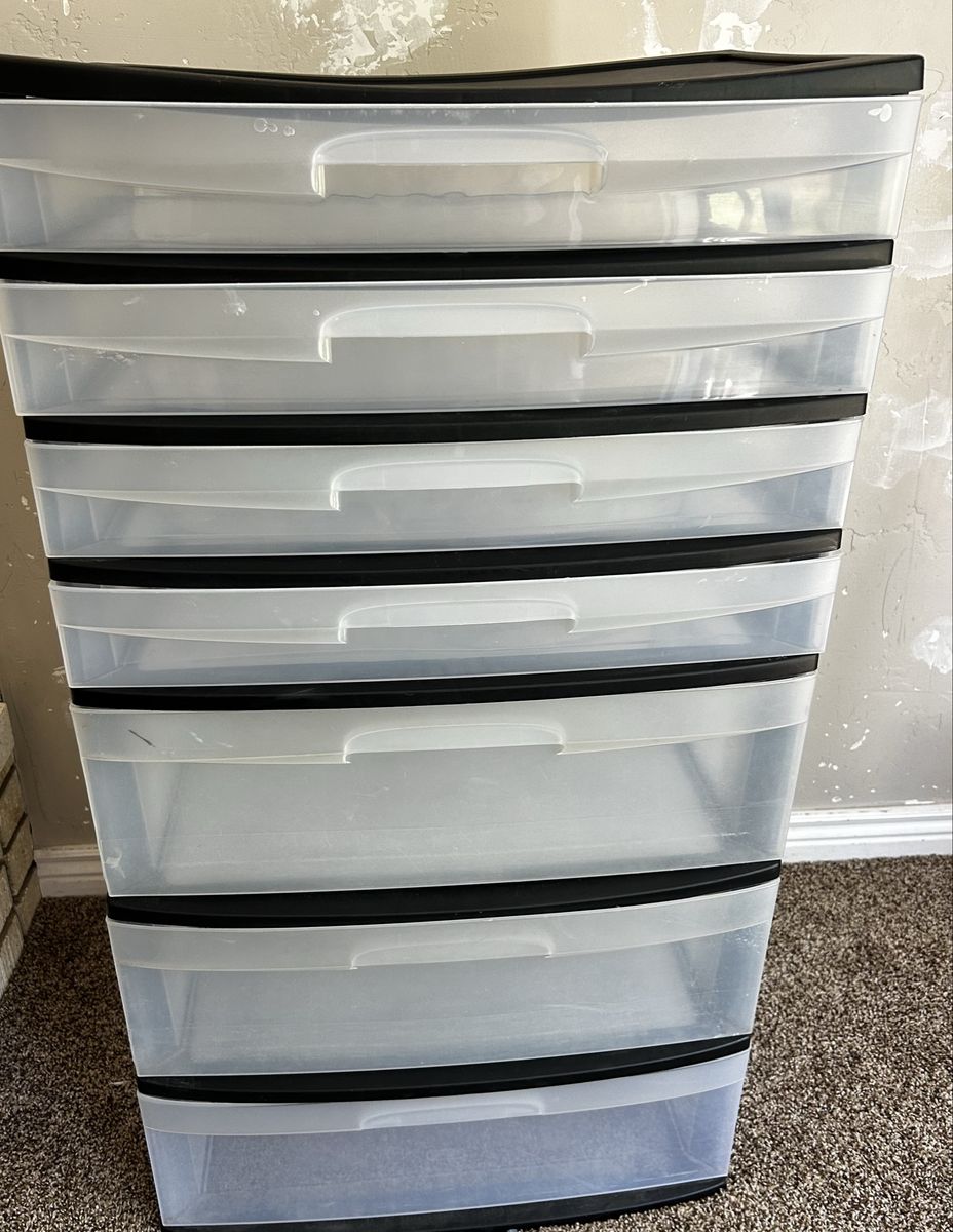 Clear Plastic 6-Drawer Storage Unit - Stackable & Organizer for Home/Office