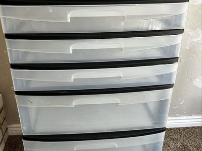 Clear Plastic 6-Drawer Storage Unit - Stackable & Organizer for Home/Office