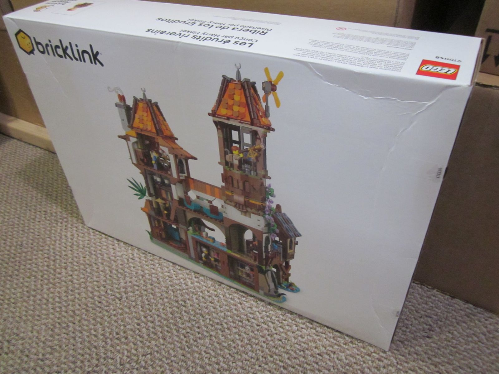 Dinged-up box, Lego 910048 Riverside Scholars BDP Bricklink Designer Program Sealed