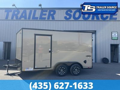 7.5x14 Look Element SE Enclosed Cargo Trailer - 7'0" Interior - 7K GVWR - .080 PolyCor, Alloy Wheels, Black Out Package, Rear