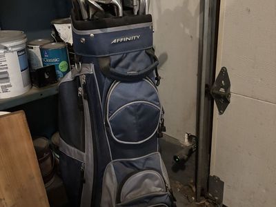 Golf clubs and bag