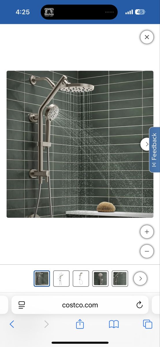 Kohler Hydrorail Shower head and Column Kit - Brushed Nickel